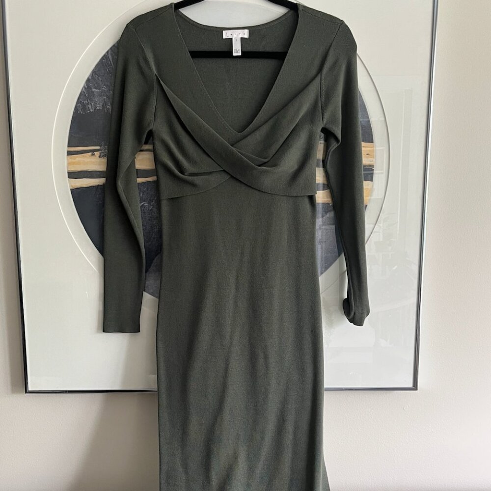 Olive Green Knitted Dress